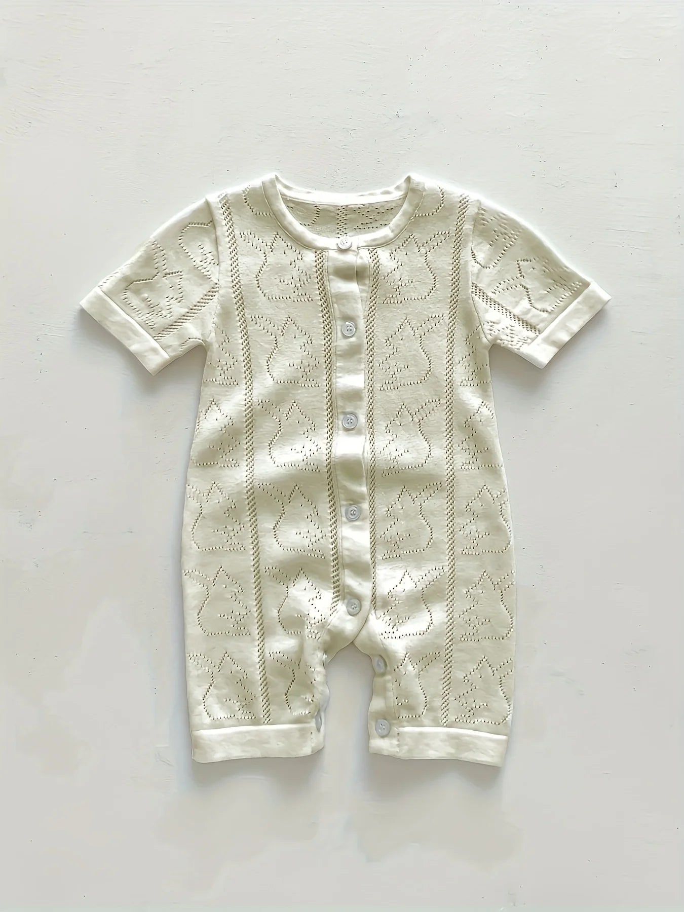 Baby Crawling Clothes, Versatile Newborn Clothes for Boys and Girls, Spring and Autumn Knitted Stylish Romper, Solid Color Jumpsuit