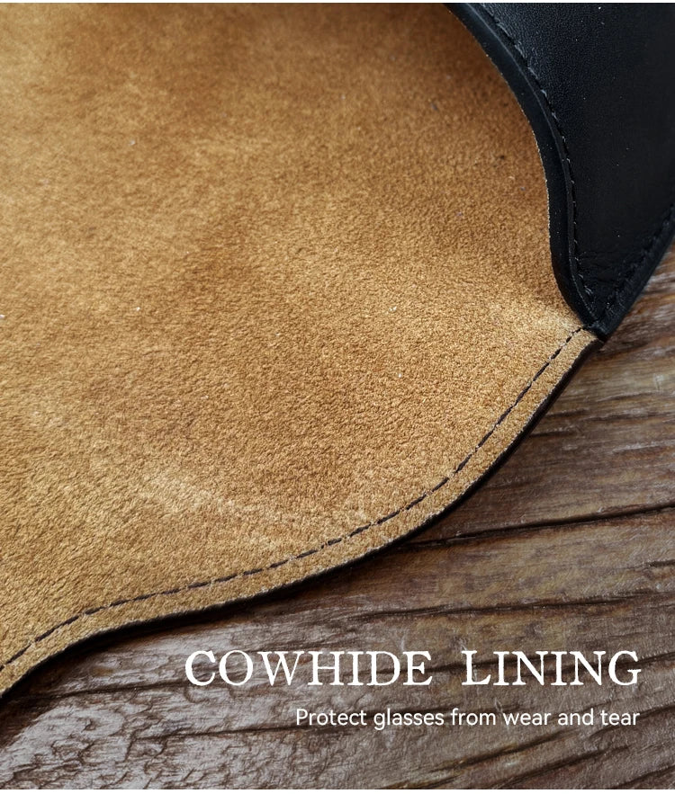 Genuine Leather Eye Glasses Bag for Eyeglass High Quality Handmade Causal Glasses Case Sunglasses Protector Pouch