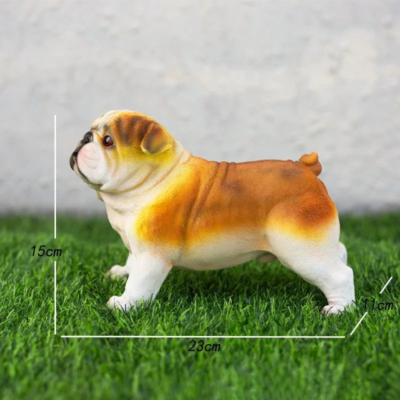 Simulated Pet Puppy Model Resin Sculpture Ornaments Garden Courtyard Lawn Figurines Decoration Home Cute Dog Statue Accessories