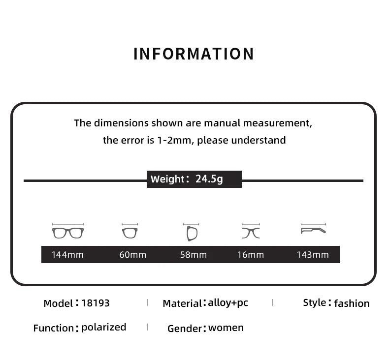 New Fashion Polarized Sunglasses Women UV400 Gradient Lens Sun Glasses Oversized Retro Square Luxury Brand Oculus