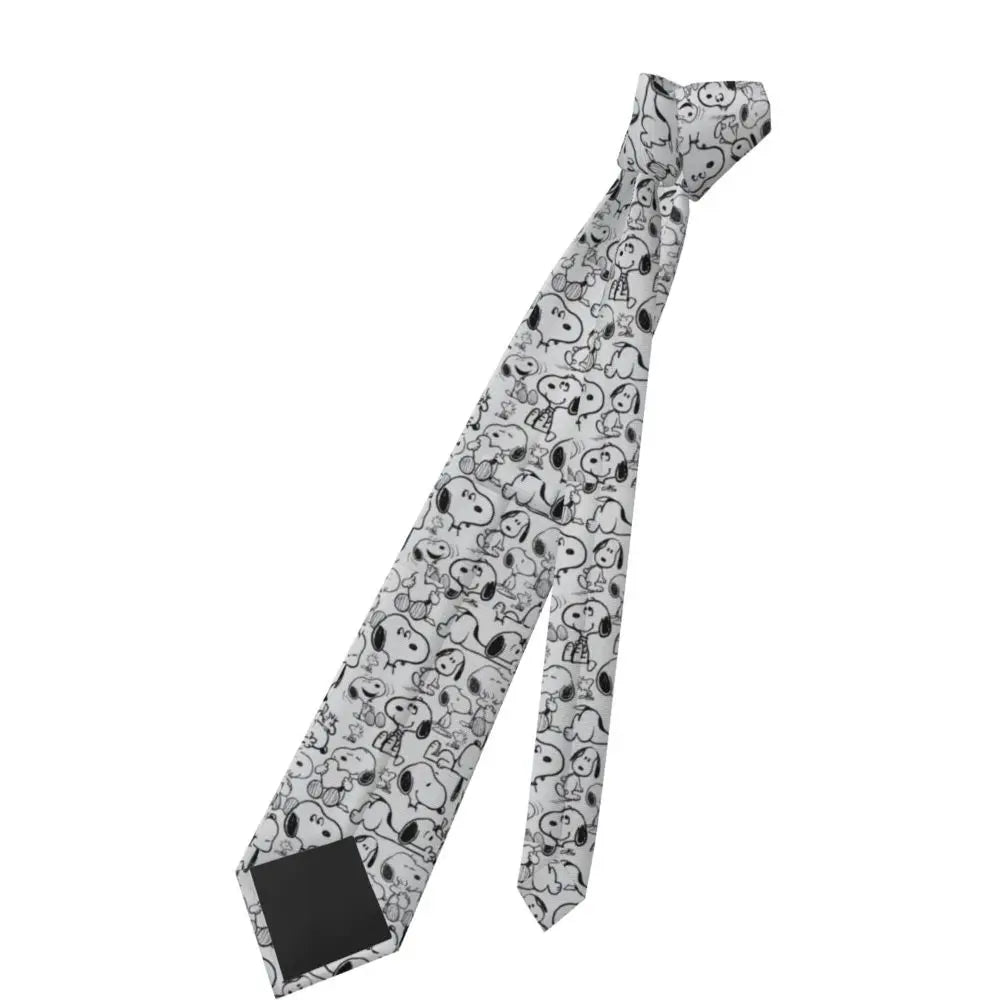 Personalized Fashion S-Snoopys Neckties Men Silk Cartoon Office Neck Tie