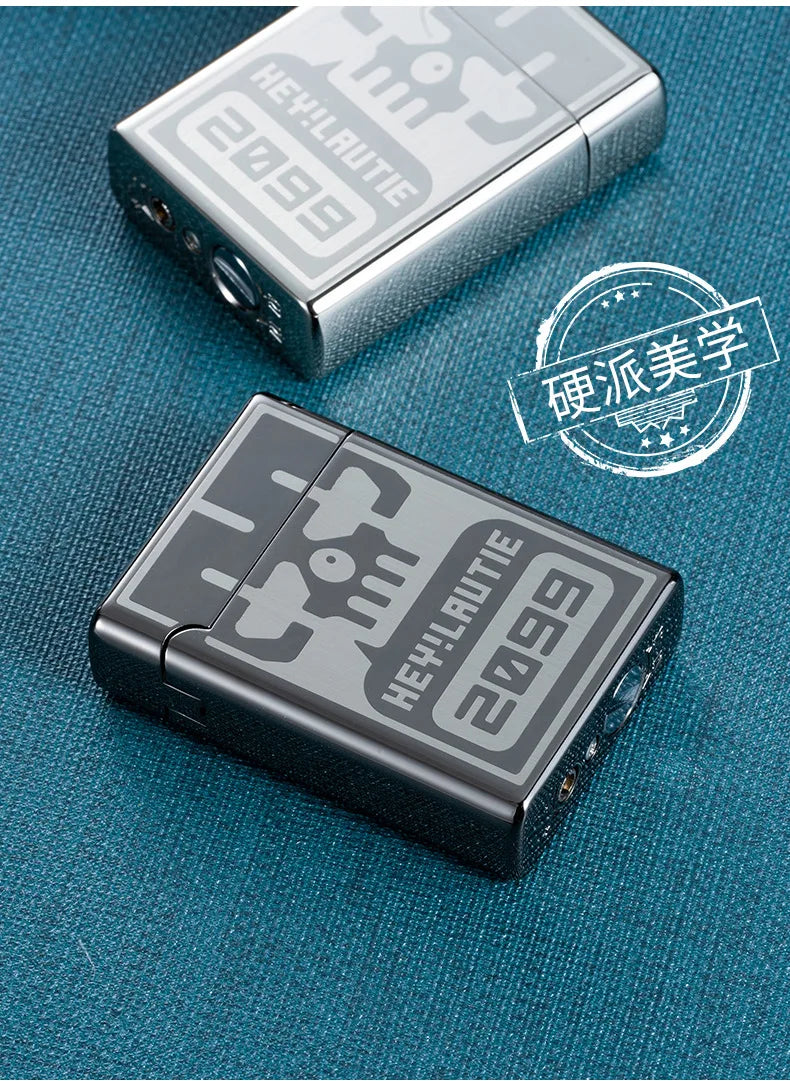 Portable Metal Induction Ignition Cigarette Lighter Men's Boutique Gift Butane Gas Lighter Windproof Lighter Unusual Lighters