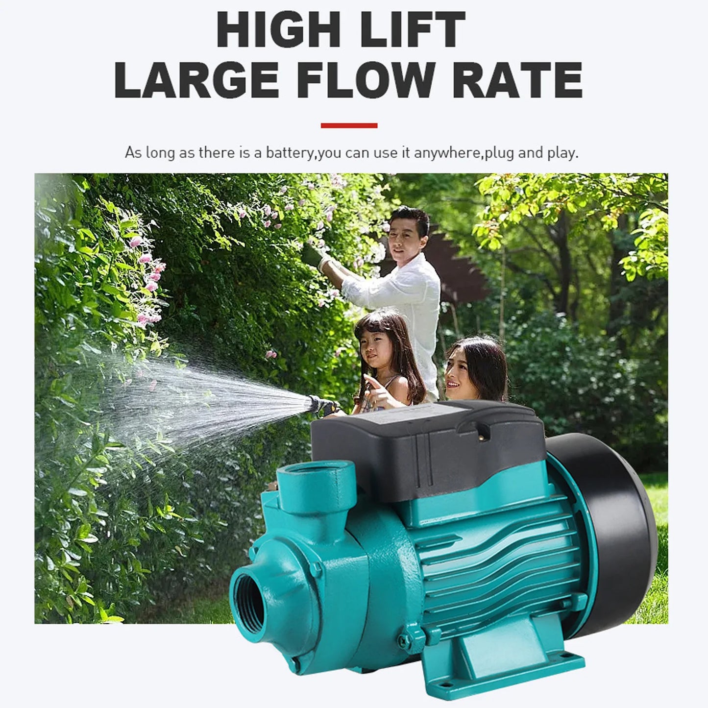 Solar  Pump Solar   Pump 200W 3200RPM 35LPM Large  25m High Lift  Self Priming Pump  Self Priming Pump