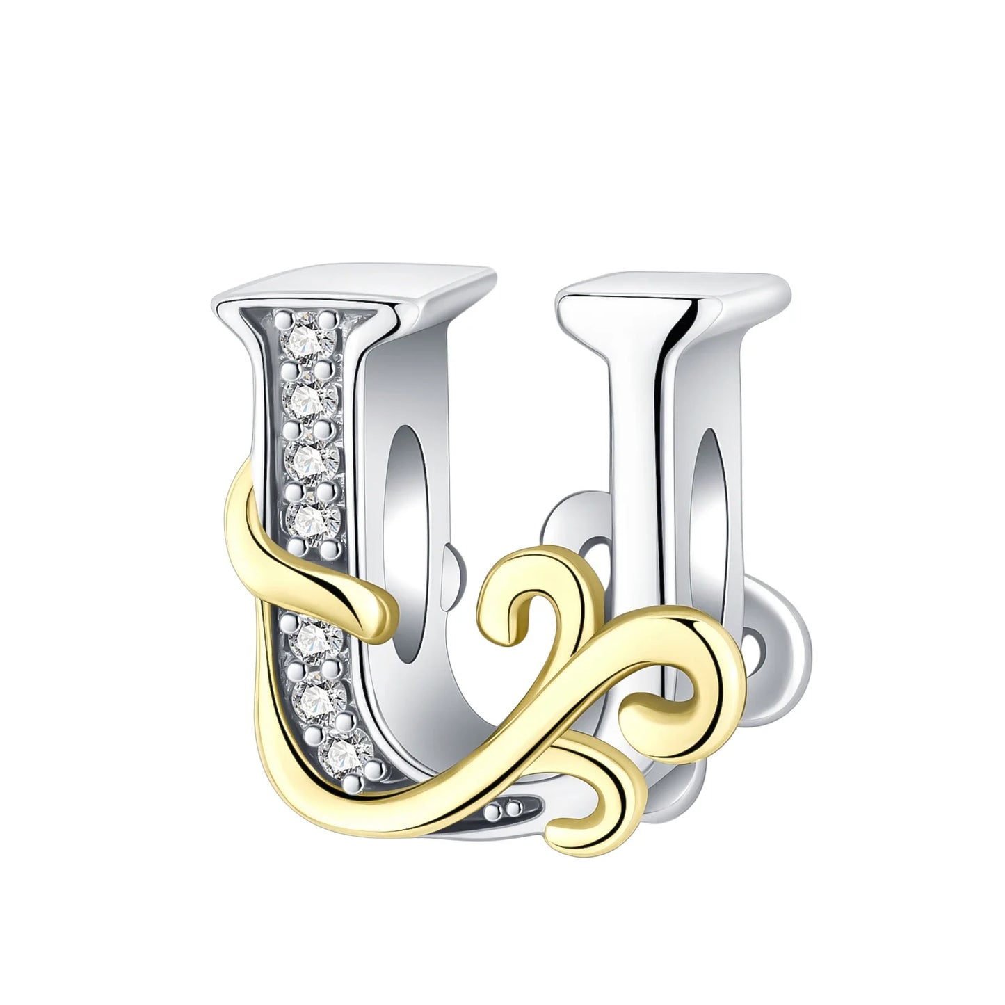 925 Sterling Silver Full series of A-Z letters pendant Charms For Original  Bracelet Charm Necklace Diy Female Jewelry