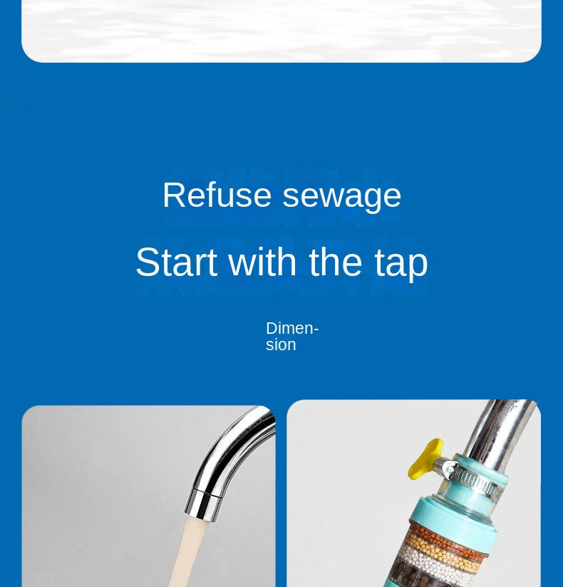 Faucet Filter Kitchen Household Water Purification Tool Six-layer Splash Proof Universal Shower Extension Filter
