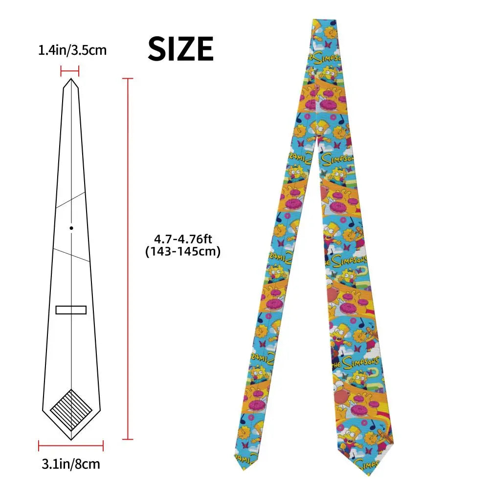 Personalized The S-Simpsones Homer Neck Ties Men Formal Silk Wedding Neckties