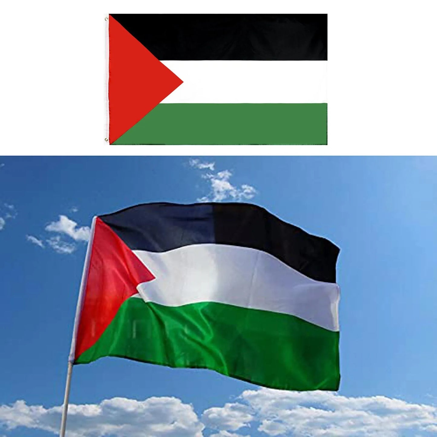 Palestine Flag 90x150cm Hanging Polyester Gaza Palestinian Banner For Decoration National Palestine Palestinians Flags