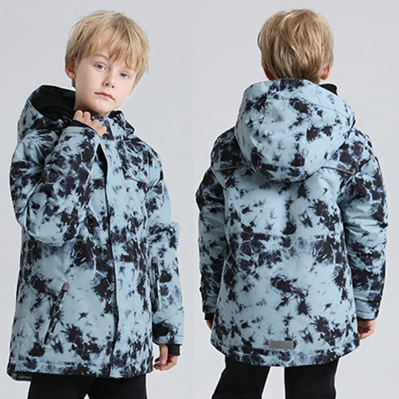 Winter Ski Jackets Children Waterproof Thickening Snowboarding Jackets Boys Thermal Coldproof Windproof Skiing Clothes Coats