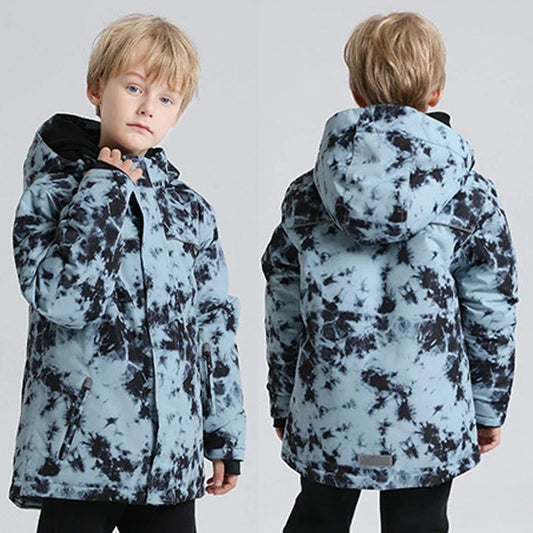 Winter Ski Jackets Children Waterproof Thickening Snowboarding Jackets Boys Thermal Coldproof Windproof Skiing Clothes Coats