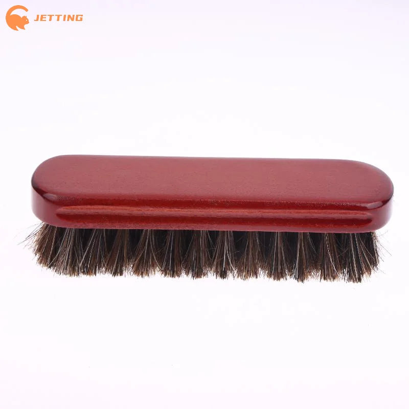 1Pcs Horse Hair Shoe Brush Polish Horsehair Leather Soft Polishing Tool Bootpolish Cleaning Brush For Suede Nubuck Boot