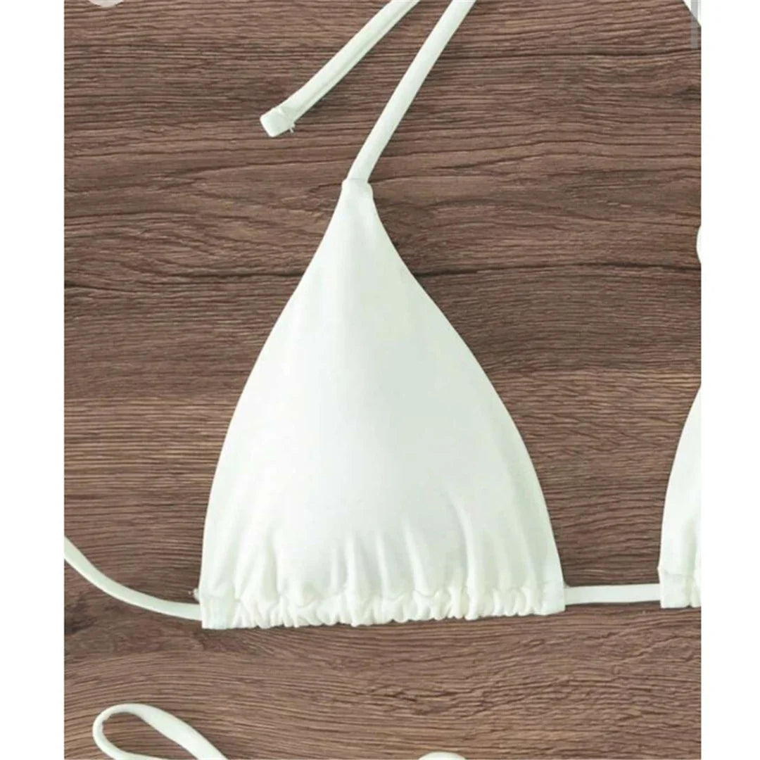 S - XL Sexy 3D Flowers Halter Strappy Bikini Women Swimwear Female Swimsuit Two-pieces Bikini set Bather Bathing Suit Swim