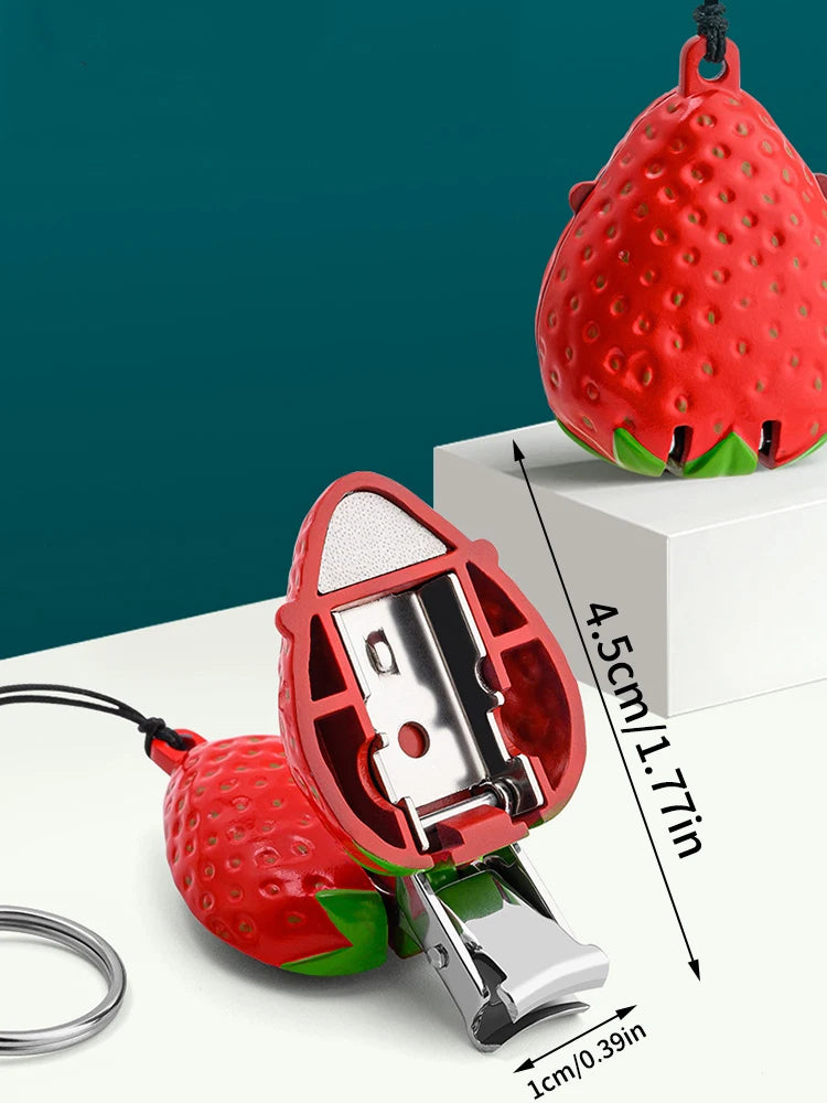 Nail Clippers Fruits Strawberries Nail Clippers Folding Nail Clippers High End Nail Clippers Portable Manicure Tools Key Fob