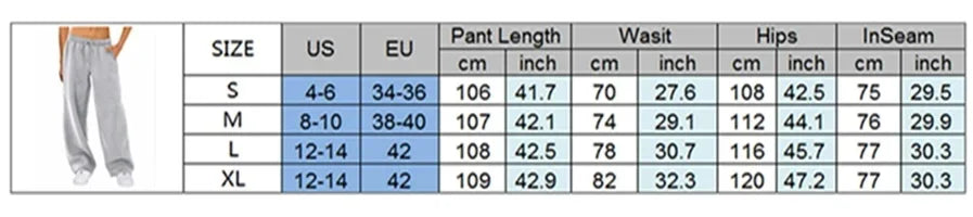 Womens Wide Leg Sweatpants Elastic High Waist Straight Legged Sweatpants Basic Baggy Comfy Jogger Sweat Pants Orange Gray Bottom