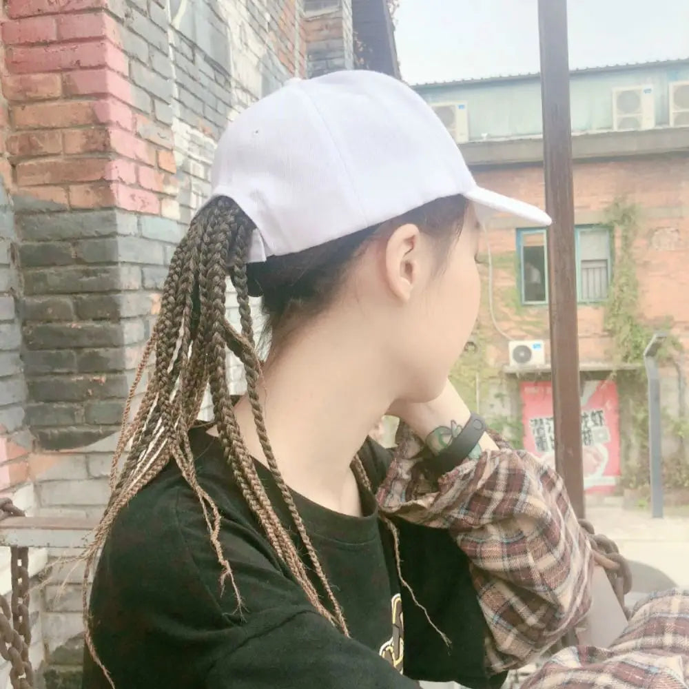 Baseball Cap Wig Hip Hop Hat Daily Wear Peaked Cap Wig Hair Dreadlocks Cap 35cm Dirty Hair Braid Sun Visor Hats Summer Unisex