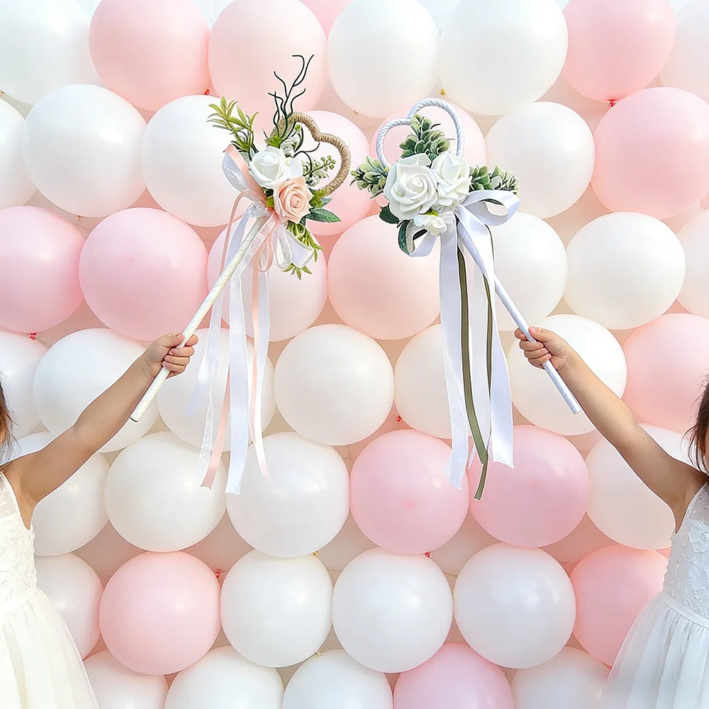 Wedding Love Fairy Wand, Flower Girl Wand Bridesmaids Holding Flower Wands Brides Holding Magic Wands Wedding Photography Props
