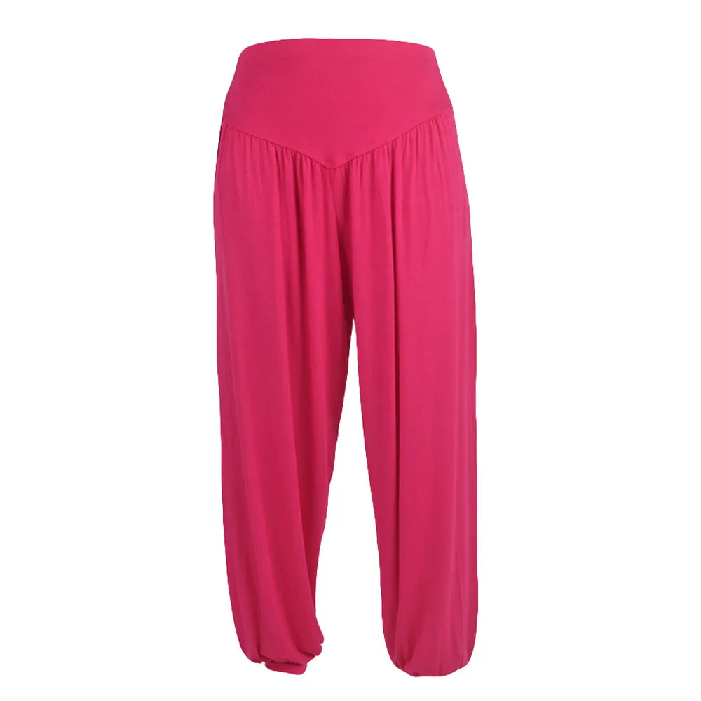 Women Elastic Loose Dance Yoga Pants Gym Workout Trousers Commute Sweat Pants High Waisted Female Clothing Calça Feminina