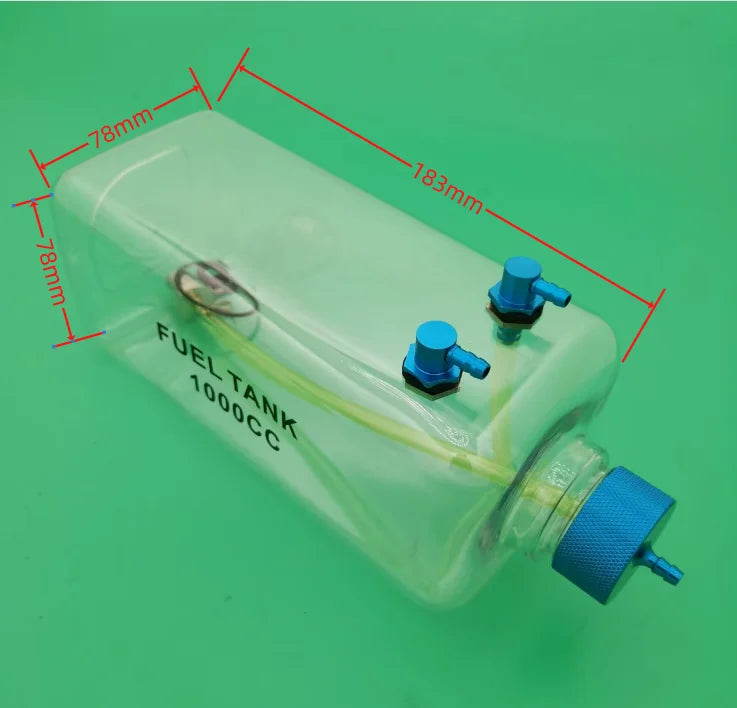 RC Plane Fuel Tank Transparent Plastic 300ML 400ML 500ML 750ML 1000ML 1600ML For Gas oil turbine jet or gasoline Airplane Model