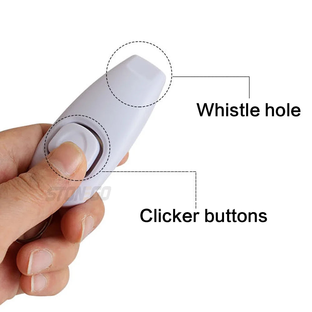 Pet Dog Whistle And Clicker Pet Multifunctional 2-in-1 Clicker Puppy Stop Barking Training Aid Clicker Portable Trainer