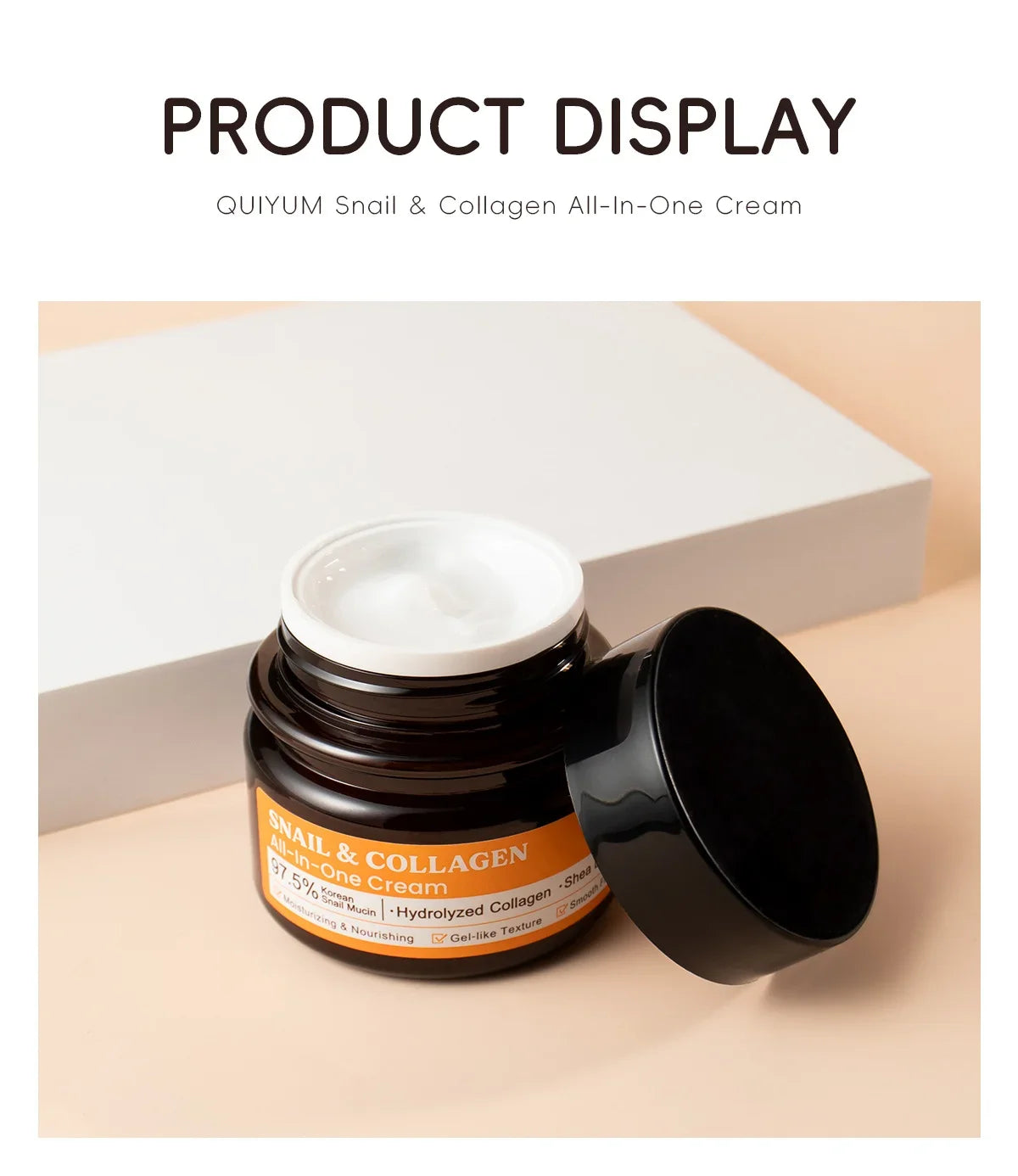 Quiyum 3 Step Set 97.5% Snail Mucin Collagen Hydrating Glowing Skin Korean Skincare