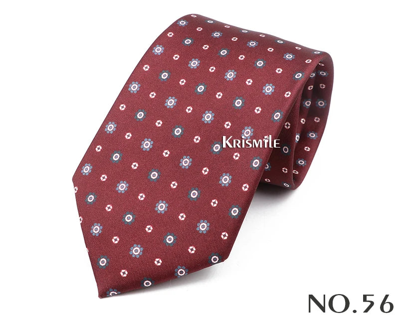 New Design Bohemian Style Necktie For Men Silk Touch Soft Blue Red Yellow Necktie Fit Wedding Party Business Office Accessory