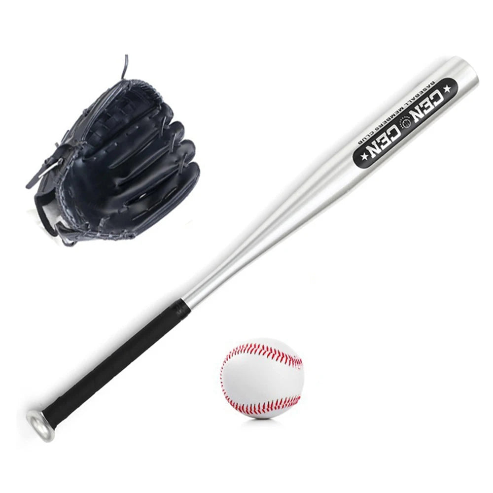 Baseball Balls Set Baseball Bat+Baseball+Baseball Gloves 25in Aluminum Alloy Baseball Bat 10.5in PVC Kids Baseball Glove Kit