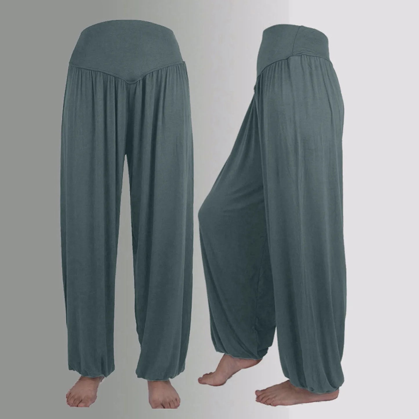 Women Elastic Loose Dance Yoga Pants Gym Workout Trousers Commute Sweat Pants High Waisted Female Clothing Calça Feminina