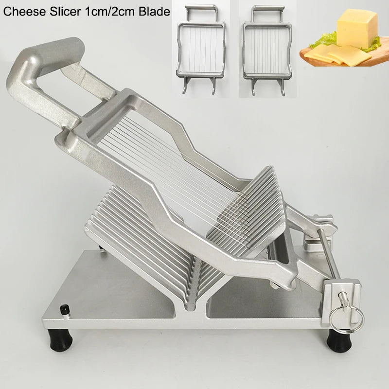 Cheese Slicer, Cheese Tools Cut Fruit Ham Kitchen Meat Slicer Egg Cutting Machine With 2 Blades 1cm/2cm