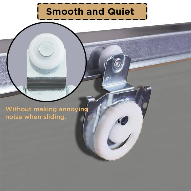 A69e8pc Sliding Closet Door Wheels Hardware,Wardrobe Cabinet Rollers Replacement Parts For 3/4 Inch To 1-1/4 Inch Thick Door