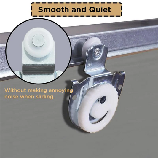 A69e8pc Sliding Closet Door Wheels Hardware,Wardrobe Cabinet Rollers Replacement Parts For 3/4 Inch To 1-1/4 Inch Thick Door