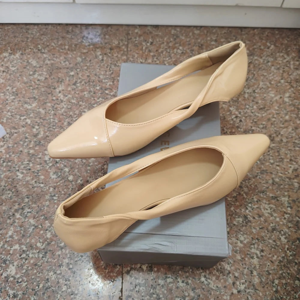 Shoes for Woman 2024 Comfortable Women's Summer Footwear Moccasins Blue Low Heel Elegant Pointed Toe High Quality Popular Young