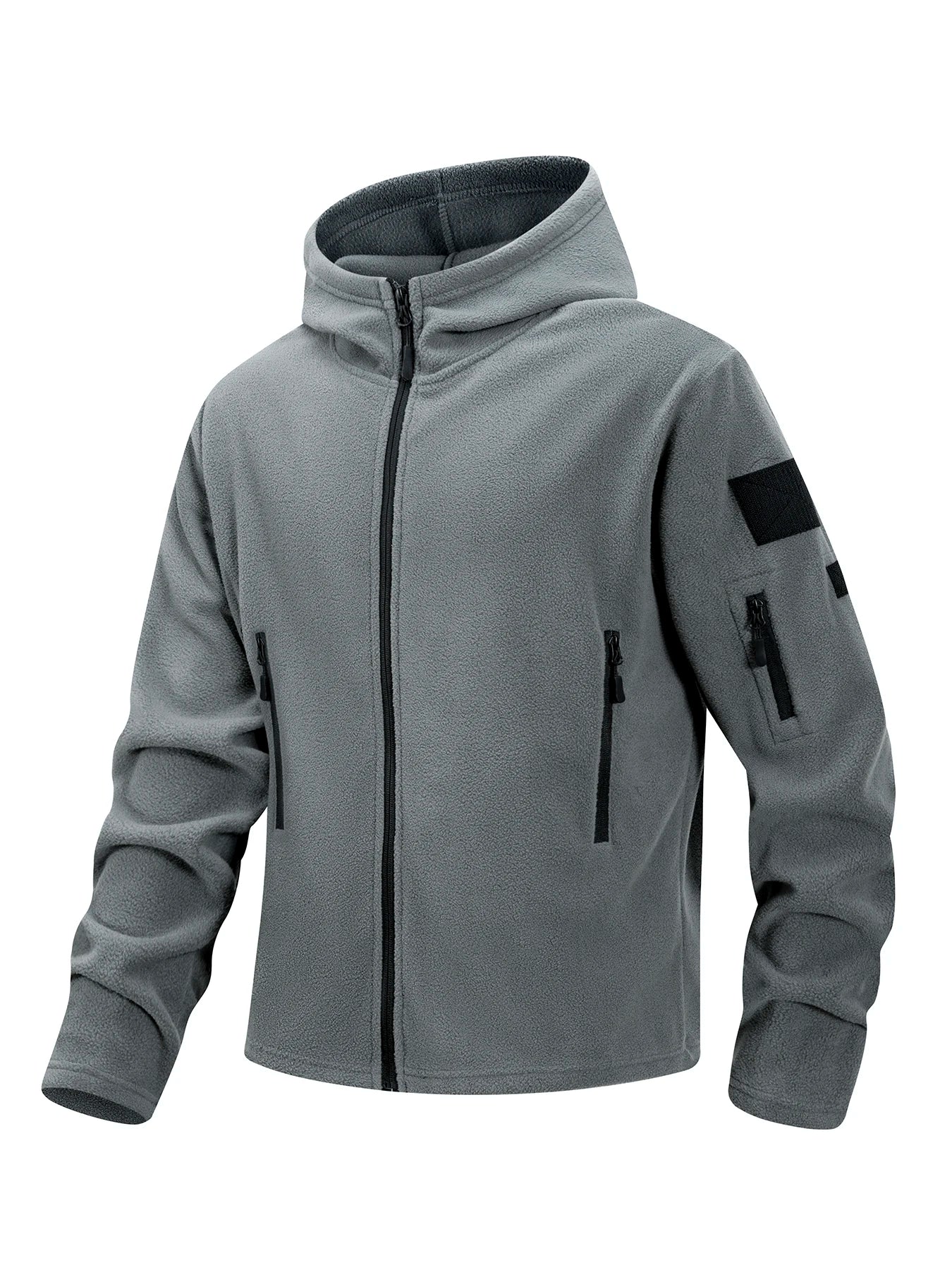 Men's Winter Fleece Jackets Coats Tactical Hiking Jackets Outdoor Camping Trekking Multi Pockets Work Outwear Climbing Overcoat