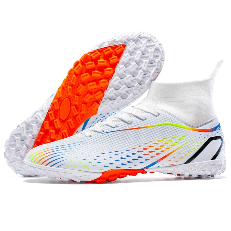 Football Shoes Men X2308 White TF/FG Original Professional Youth Anti-slip Indoor Fast Soccer Outdoor Training Football Sneaker