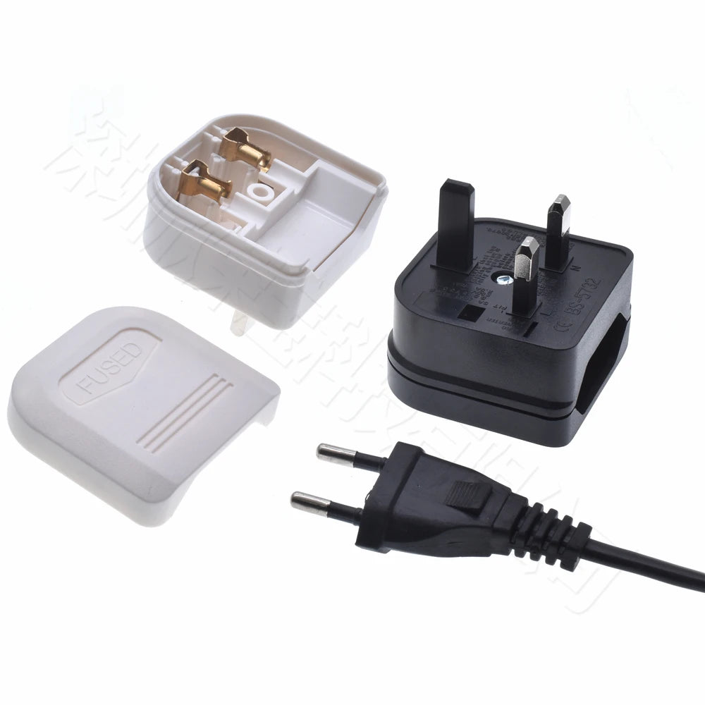 European EU 2Pin to UK 3Pin Power Socket Travel Plug Japan European EU to UK Travel Adapter Electrical Charger Adapter Converter