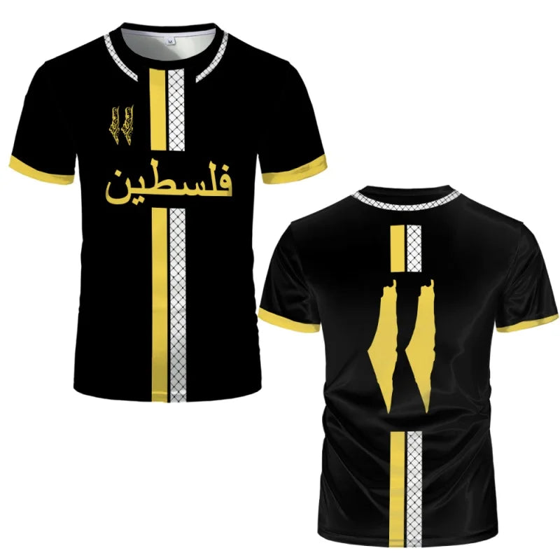Palestine Flag Graphic Football Jersey T Shirts For Men Short Sleeve Soccer Uniforms Mens Palestinian Flag Sport Tees Shirt