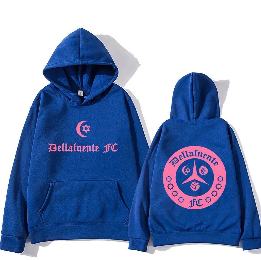 Men Women Dellafuente Hoodie Fashion Cotton Sweatshirt Print Oversized Pullover Hoodies Female Winter Hip Hop Top Brand Clothing