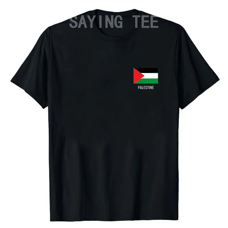 Palestine Flag Shirt | Palestinian T-Shirt Palestine Flag Print Graphic Outfits Palestine Lover Saying Tee Short Sleeve Blouses