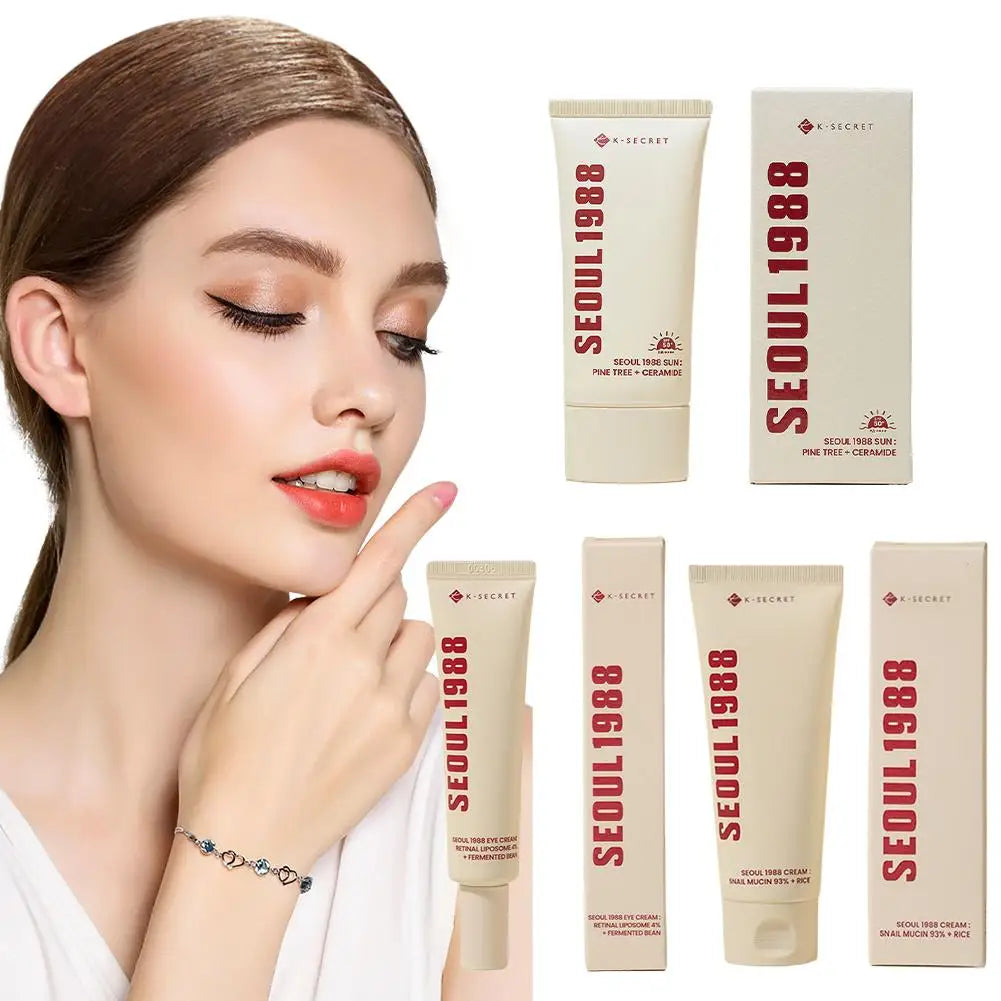 For SEOUL 1988 Retinol Face Care Serum Beauty Skin Care Kit Vitamin C Moisturizing Firming Anti Aging Wrinkle Skincare
