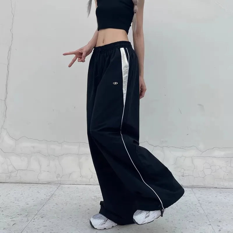 Women Casual Joggers Pants Fashion Streetwear Oversized Sports Wide Leg Pants Hip Hop Y2k Sweatpants High Waist Baggy Trousers