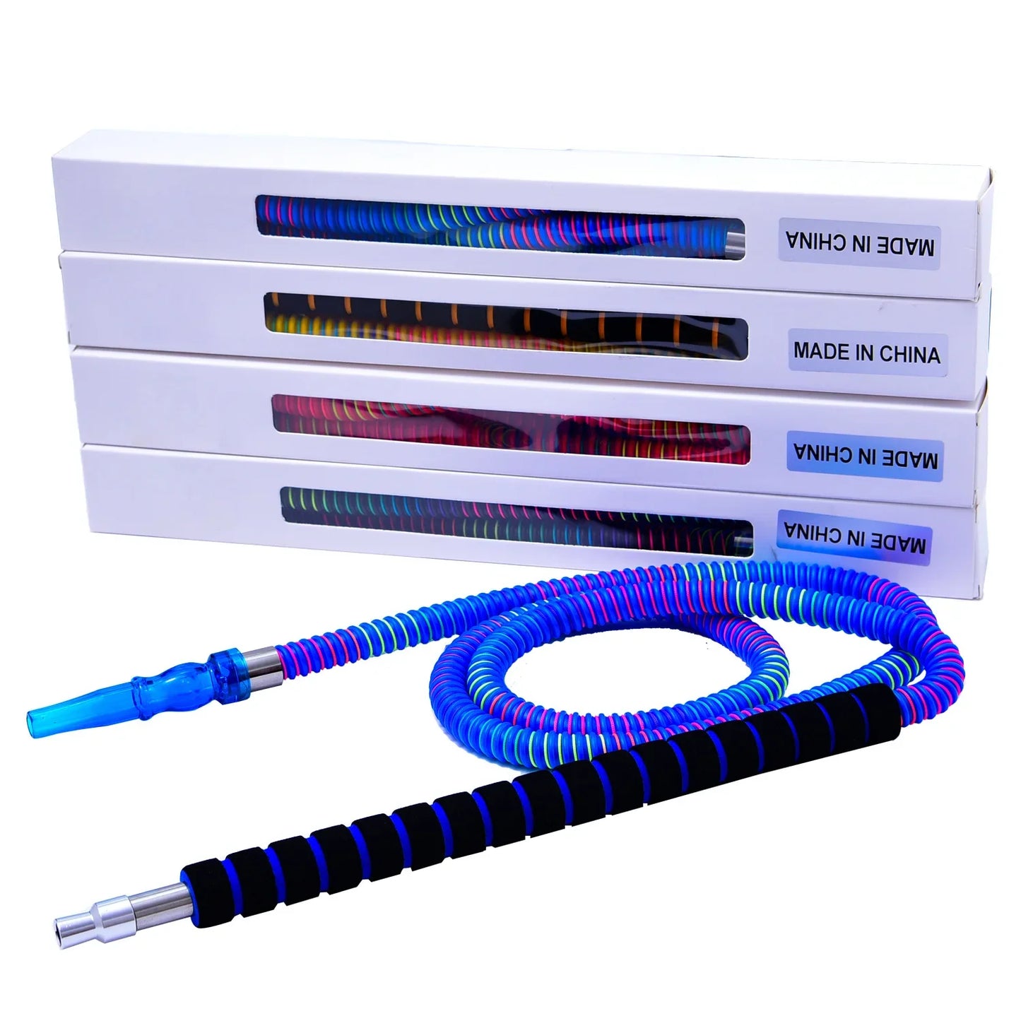 Arabic Shisha Hose with Long Handle Colorful Design for Middle Eastern Durable Nightclubs Hookah Hose