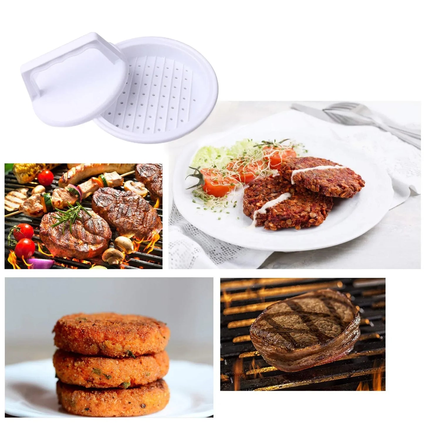 Stuffed Hamburger Press Plastic Hamburger Press Meat Grill Party Churrasco Hamburger Maker Patty Mold
