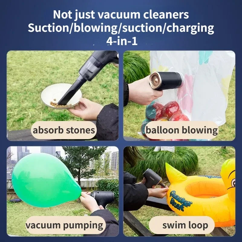 4 in 1 Wireless Car Vacuum Cleaner Portable Powerful Cleaning Machine Car Accessories Vacuum Pump Home Appliance Robot Cleaner