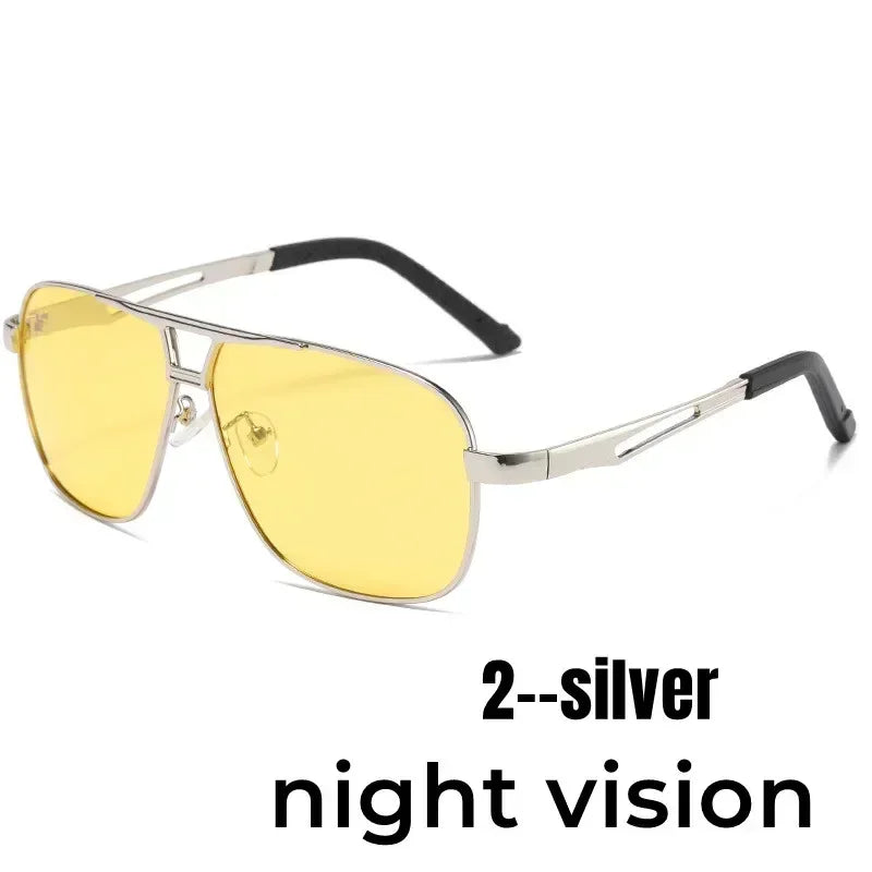 Trendy Square Polarized Photochromic Sunglasses Luxury Women Men Pilot Shades Sun Glasses Outdoor Anti-UV Driving Oculos De Sol