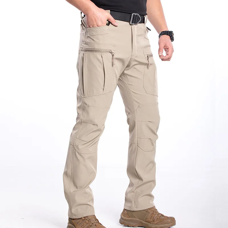 Men's Spring Autumn Tactical Pants Multi Pocket Outdoor Combat Trousers EU Size Waterproof Cargo Travel Sports Military Pants