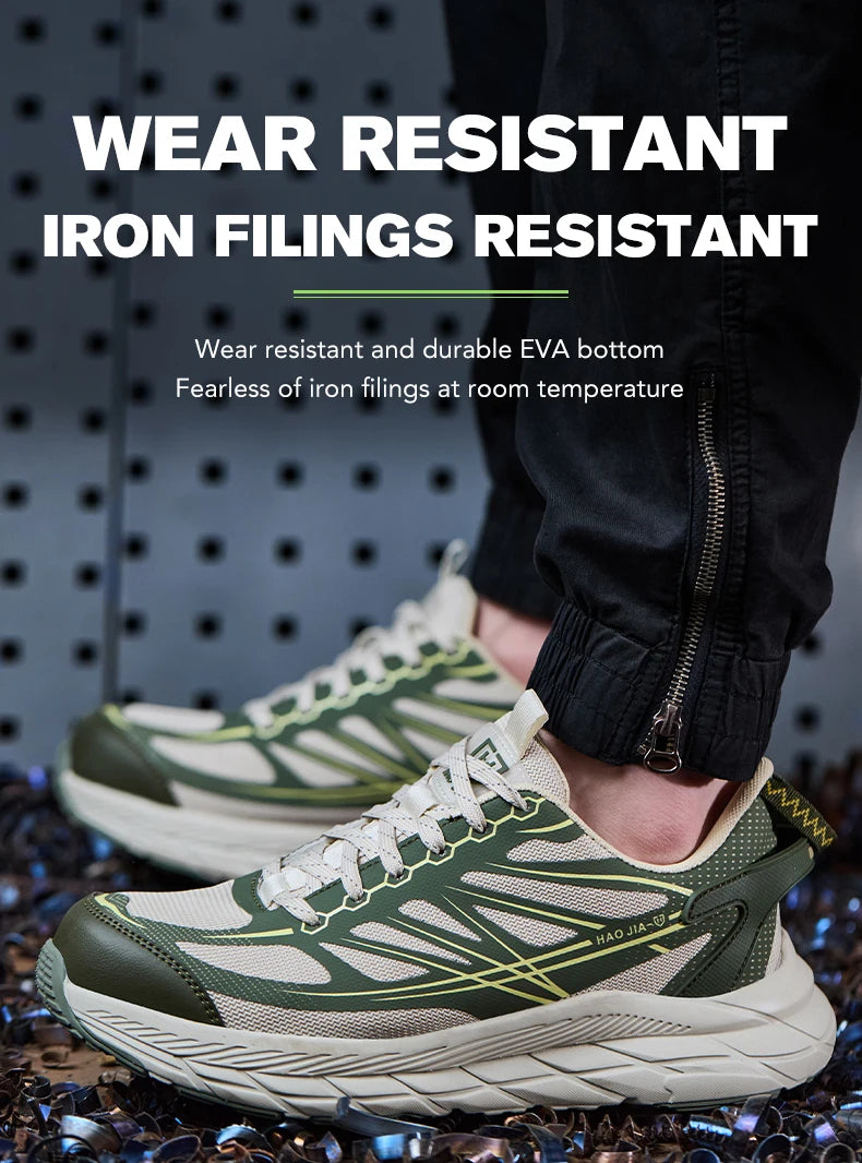 Lightweight Steel Toe Shoes Work Sneakers Safety Shoes Men Anti-Smash Anti Puncture Indestructible Shoes Security Breathable