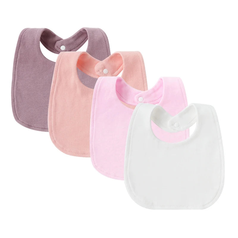 4Pcs Baby Bibs Burp Clothes Cartoon Newborn Saliva Towels for Girls Boys Cotton Kids Apron Infant Accessories Toddler Bibs Set