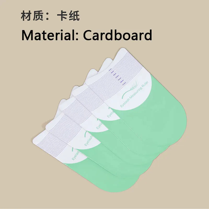10Pcs Lash Length Measuring Ruler Portable Soft Plastic Ruler Makeup Tool Lashes Extension Growth Accessory