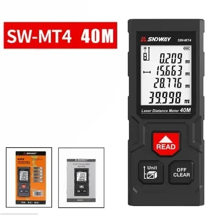 Mini Metal Laser Distance Meter 40M 50M 60M 100M IN FT M Tape Measure Trena Lazer Rangefinders OLED Display Construction Tools