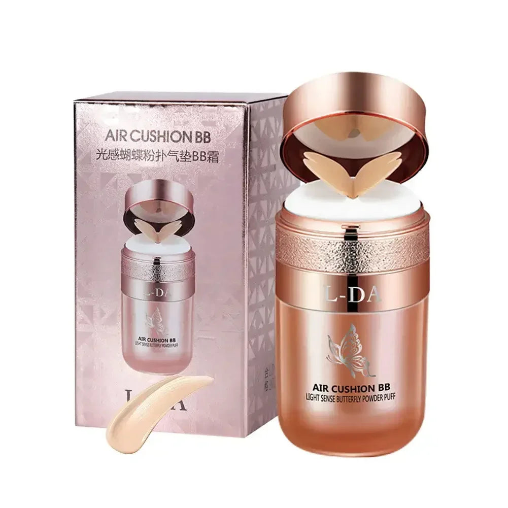 Butterfly Air Cushion BB Cream Lasting Powder Puff Hydrating Moisturizing Foundation Isolation Concealer Waterproof Makeup