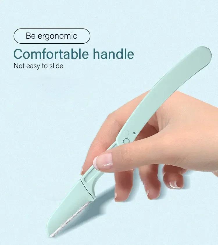 3pc Safe Folding Ladies Face Shaver Eyebrow Trimmer Blade Anti-Scratch Razor Makeup Tools Eyebrow Trimmer Face Razor for Women