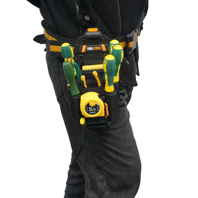 TOOLSTACK Mini Electrician's Pouch High Quality Oxford Durable Tools Storage Bag Quick-Hook Small Waist Toolkit Work Package